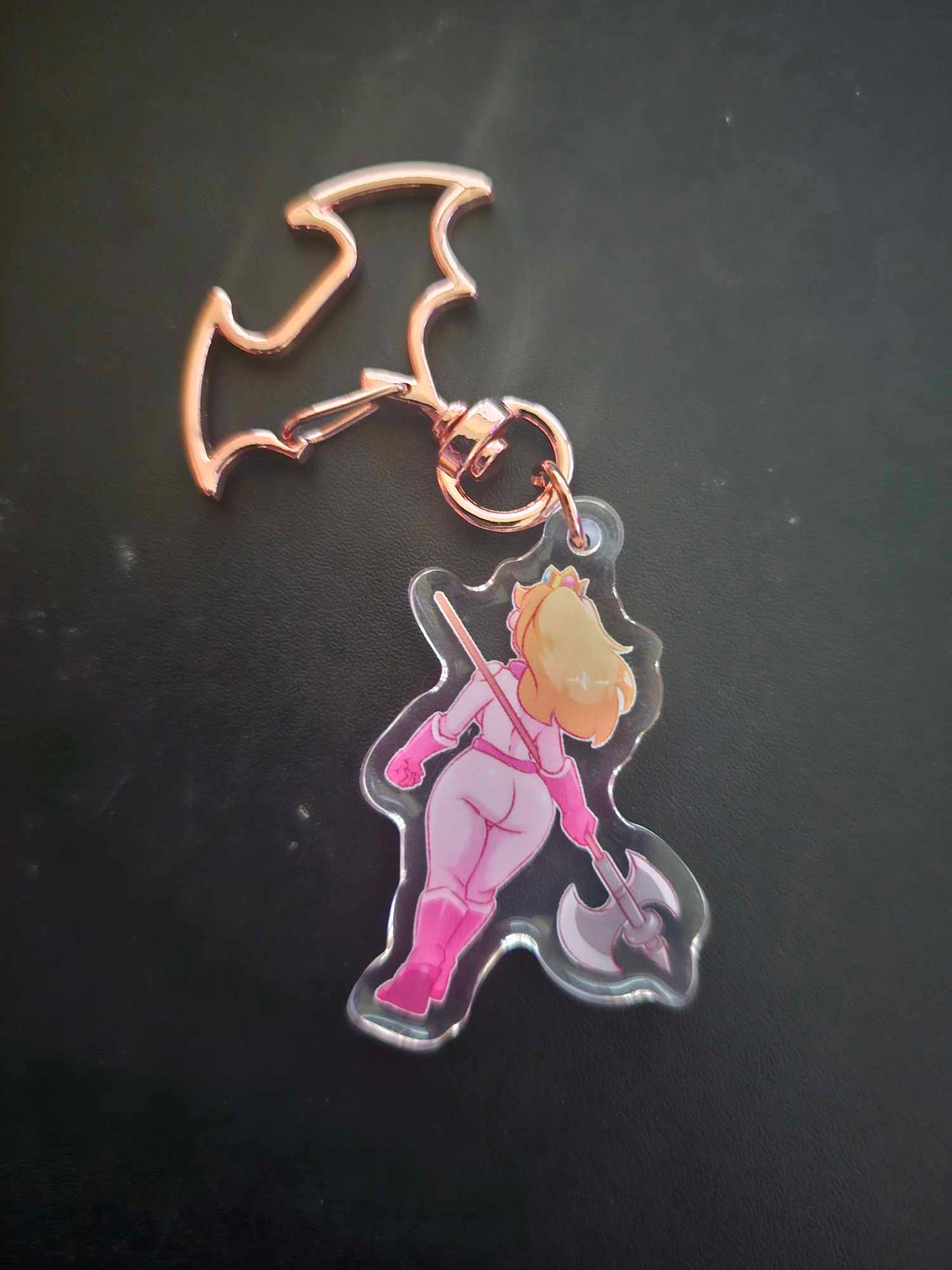 Peach keychain