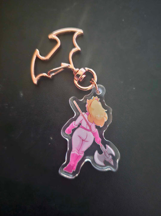 Peach keychain