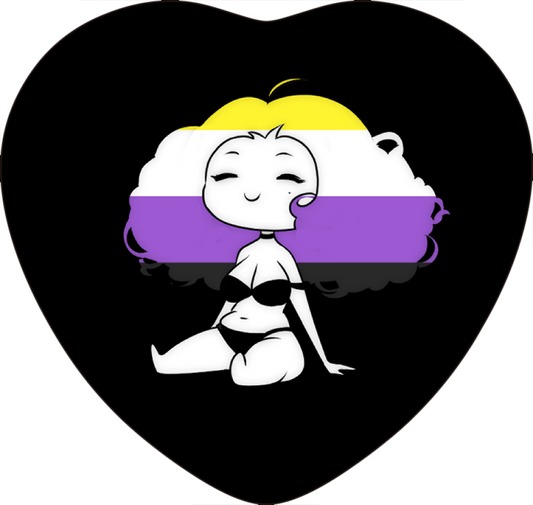 Nemore non-binary flag button pin